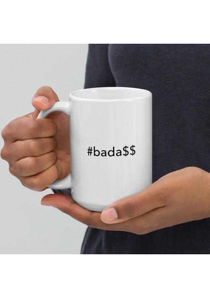 Hashtag Badass Kupa Bardak Kişiye Özel Kahve Kupa Bardak Ingilizce Kahve Kupa Kahve Fincanı Kupa