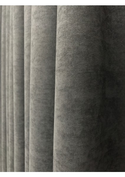 Antrasit Ada Fonluk Ekstraforlu Düz Dikim Fon Perde modelleri