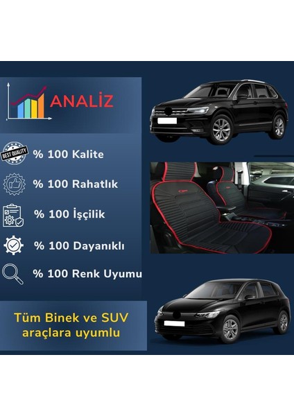 Oto Koltuk Minderi, Tüm Araçlara Uyumlu 2'li Set Özel Tasarım Minder Premium