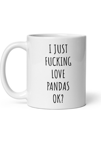 Ben Sadece Pandaları Seviyorum Kupa - Panda Kupa - Panda Hediyesi - Ingilizce Kupası fiyatları