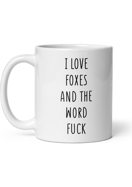 Tilkileri Seviyorum Kupa - Tilki Sevgilisine Hediye - Tilki Kupa - Ingilizce Kupa fiyatları