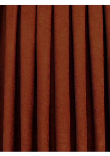 Kiremit Rengi Ada Fonluk Ekstraforlu Düz Dikim Fon Perde fırsatları