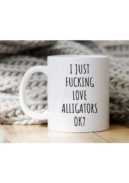 Ben Sadece Timsahları Seviyorum Kupa - Timsah Kupa - Timsah Hediyesi - A-Ingilizce Kupası