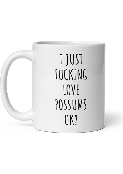 Ben Sadece Possums'u Seviyorum Kupa - Possum Sevgilisine Hediye - Ingilizce Kupası