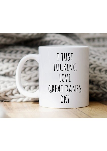 Great Dane'leri Seviyorum Kupa, Great Dane Kupa, Great Dane Hediye, Ingilizce Kupa
