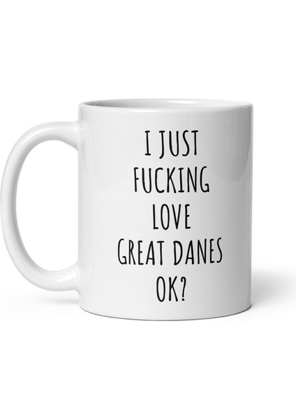Great Dane'leri Seviyorum Kupa, Great Dane Kupa, Great Dane Hediye, Ingilizce Kupa