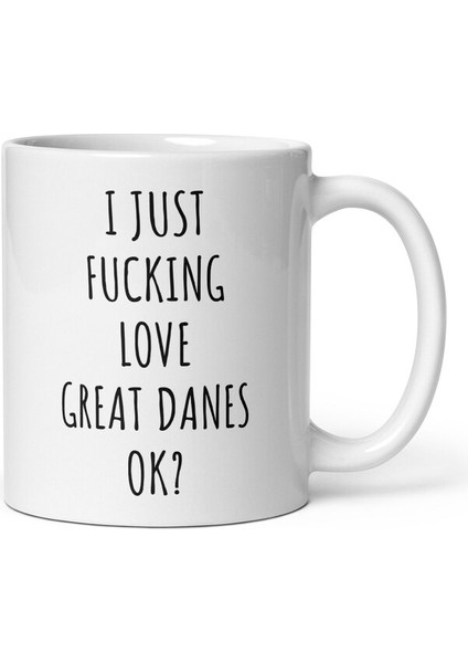 Great Dane'leri Seviyorum Kupa, Great Dane Kupa, Great Dane Hediye, Ingilizce Kupa