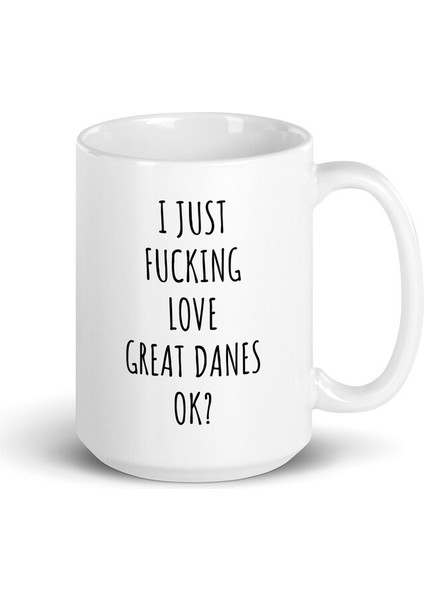 Great Dane'leri Seviyorum Kupa, Great Dane Kupa, Great Dane Hediye, Ingilizce Kupa