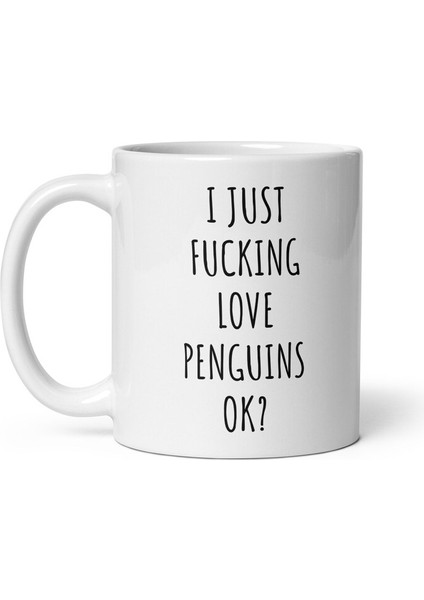 Ben Sadece Penguenleri Seviyorum Kupa - Penguen Kupa - Penguen Hediyesi - Ingilizce Kupa fiyatları