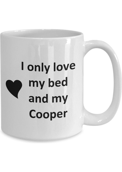 Cooper Lover Kupa - Kedi Köpek Kuş Evcil Hayvan Adı - Love My Cooper Adı Kahve - Ingilizce Kupa
