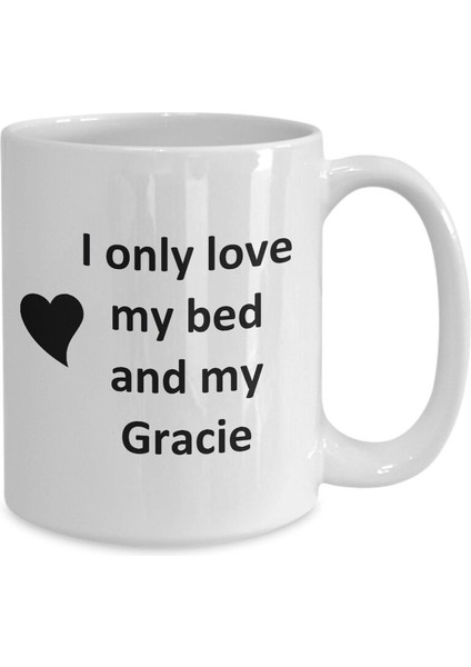 Gracie Lover Kupa - Kedi Köpek Kuş Evcil Hayvan Adı - Love My Gracie Ingilizce Kupa Bardak