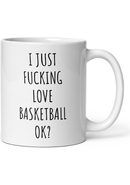 Basketbolu Seviyorum Kupa - Basketbol Kupa - Basketbol Hediyesi - Ingilizce Kupa Bardak modelleri