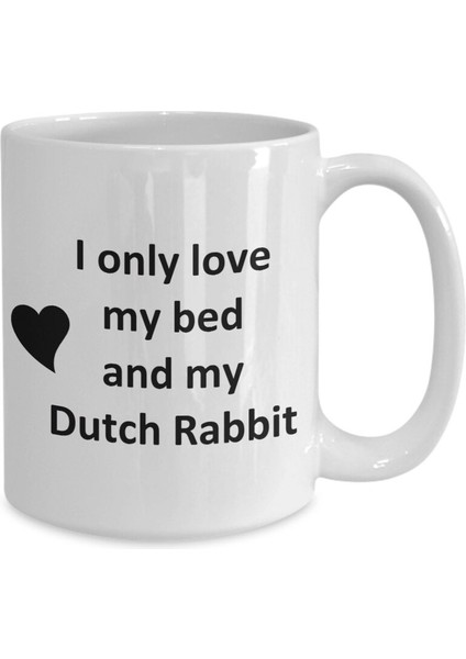 Komik Hollandalı Tavşan Sevgilisi Kupa - Pet - Love My Dutch Rabbit Kahve Fincanı- Ingilizce Kupa