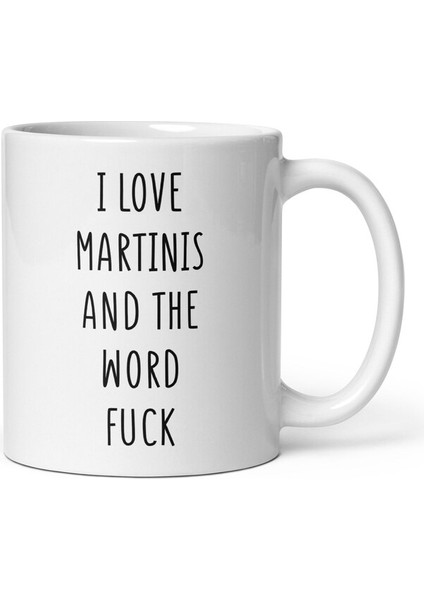 Martinileri ve Lanet Kupa Kelimesini Seviyorum Martini Içen Hediye Ingilizce Kupa modelleri