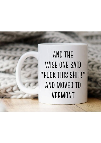 Vermont'a Taşınma Hediyesi - Vermont Kahve Kupası'na Taşınma - Ingilizce Kupa Bardak