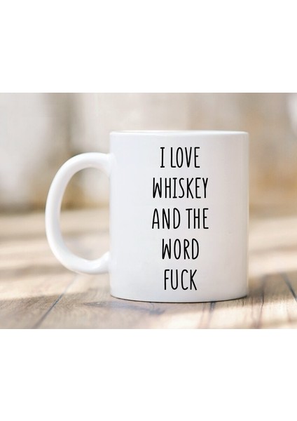 Viskiyi ve Lanet Kupa Kelimesini Seviyorum Viski Hediyesi , Ingilizce Kupa Bardak