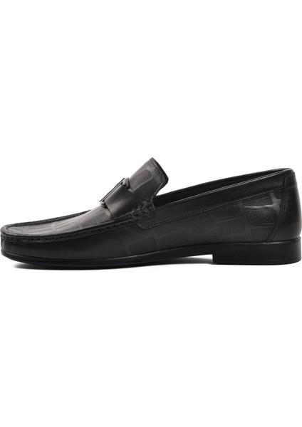 Pierre Cardin 25104 Siyah Deri Erkek Loafer Ayakkabı