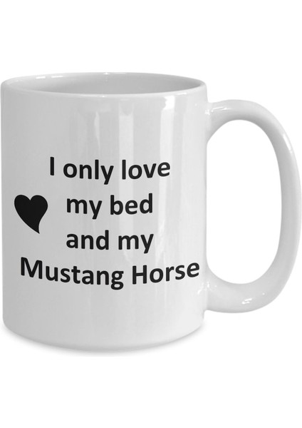 Komik Mustang Lover Kupa - At Pet - Love My Mustang Kahve Fincanı-Ingilizce Kupa Bardak