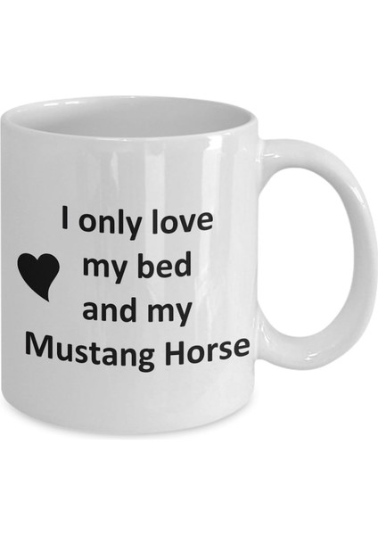 Komik Mustang Lover Kupa - At Pet - Love My Mustang Kahve Fincanı-Ingilizce Kupa Bardak