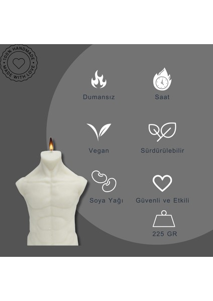 Erkek Gövde Soya Mumu, Dekoratif Mum , Elyapımı fiyatları