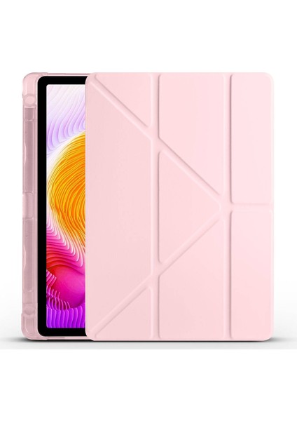 Xiaomi Redmi Pad Se Kılıf Standlı Katlanabilir Pu Silikon Tf1 Pembe