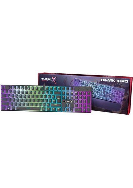 TR-MK10PD Rgb Pudding Tuşlu Bilek Destekli Blue Switch Siyah Oyuncu Mekanik Klavye