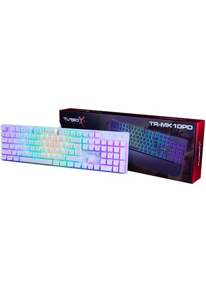 TR-MK10PD Pudding Tuşlu Bilek Destekli Blue Switch Rgb Beyaz Oyuncu Mekanik Klavye fırsatları