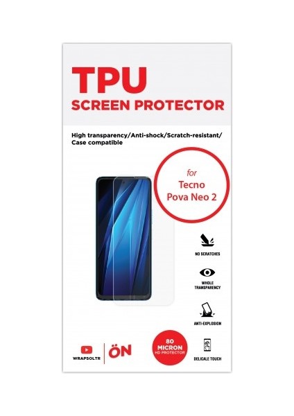 Tecno Pova Neo 2 Ekran Koruyucu Tpu Film
