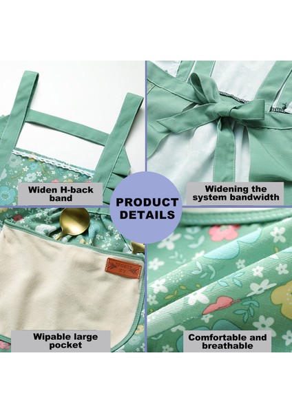 3 Parça Yemek Önlüğü - Cepli Su Geçirmez Kanvas Önlük - Pembe (Yurt Dışından) modelleri