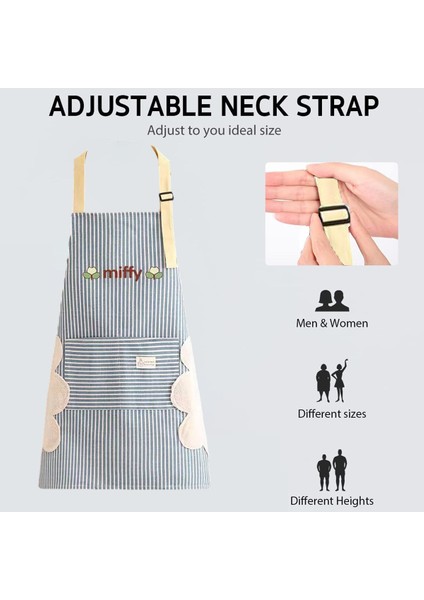 Adet Yemek Pişirme Iş ELBISESI-8120 Çizgili Su Geçirmez [askı]-Mavi (Yurt Dışından) fırsatları