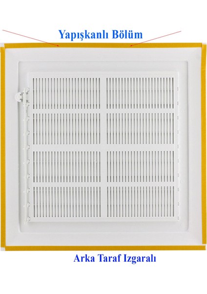 Menfez Banyo Wc Tuvalet Depo Havalandırma Plastik Panjur Beyaz 65X65 cm