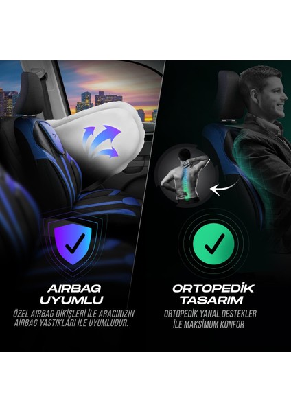 Panda Kapadokya Serisi Jakar Kumaş Oto Koltuk Kılıfı - Tam Set modelleri