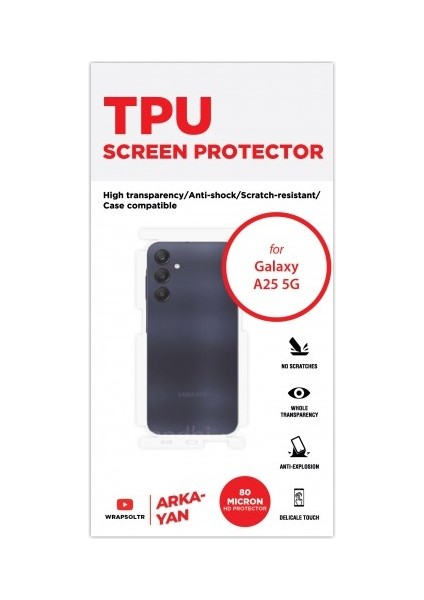 Samsung Galaxy A25 5g Arka ve Yan Koruyucu Tpu Film