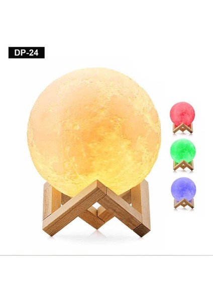 3D Ay Lambası 5 Renk modelleri