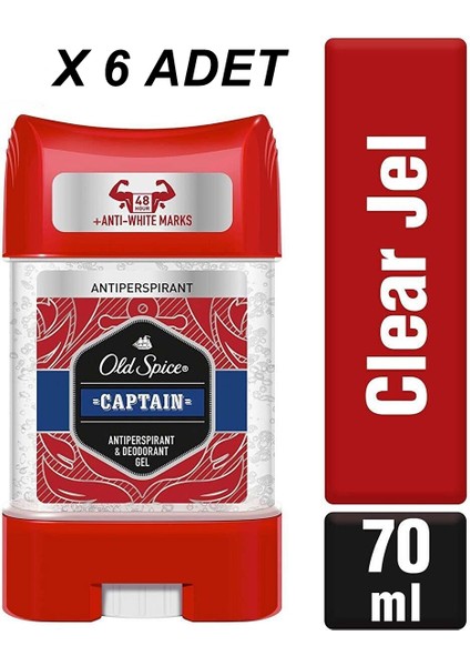 Captain Clear Gel 70 ml x 6 Adet