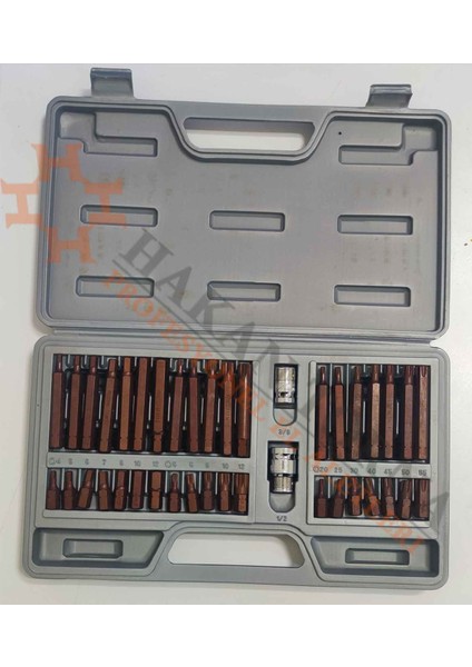 Rico 40 Parça Lokmalı Power Bits Torx Torck Tork Kaplamalı S2 Çelik Seti Takımı