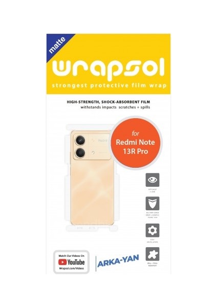 Xiaomi Redmi Note 13R Pro Mat Arka ve Yan Koruyucu Poliüretan Film fiyatları