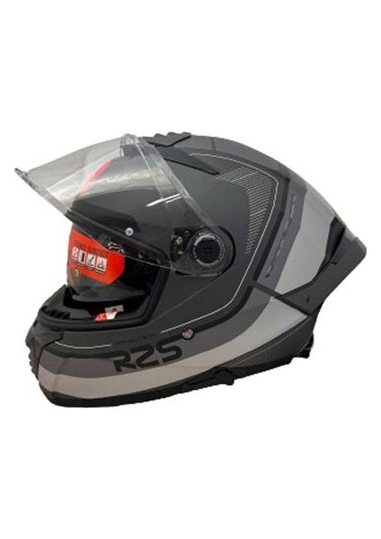 Thunder 4sv R25 C2 Şeffaf Vizörlü Motosiklet Kaskı Mat Gri