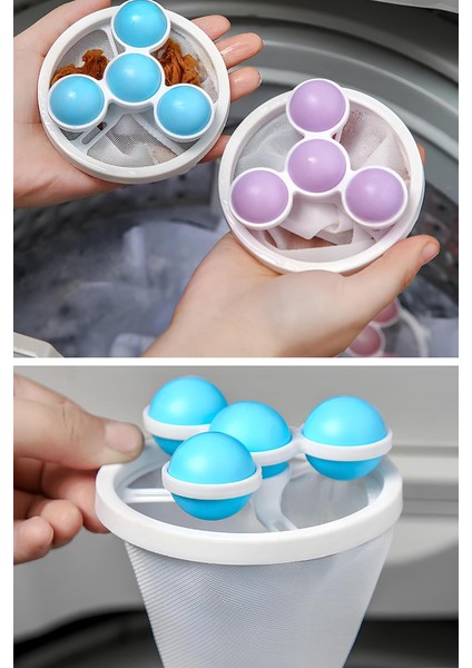 Çamaşır Makinesi Toz Tiftik ve Evcil Hayvan Kedi Köpek Tüy Toplayıcı Yıkanabilir Tüy Temizleme Tekli