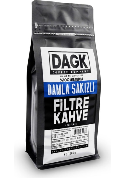 Damla Sakızlı Filtre Kahve Öğütülmüş 200G (Aromalı)