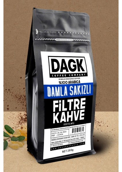 Damla Sakızlı Filtre Kahve Öğütülmüş 200G (Aromalı)