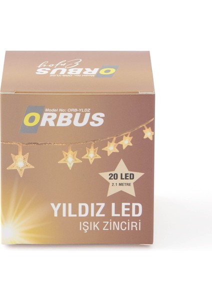 Yıldız LED Işık Zinciri - Şeffaf - 2.1 M