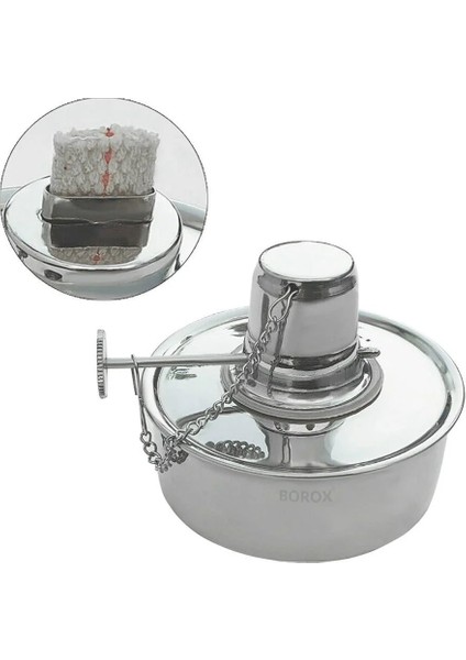 Alkol Lambası 150 mL - Paslanmaz Çelik - Spirit Burner
