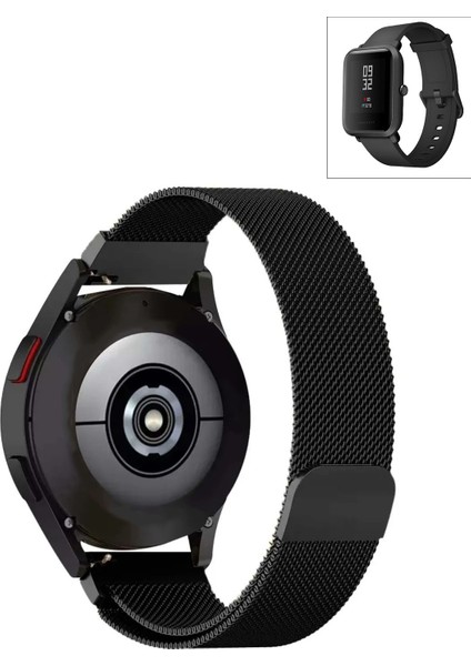 Amazfit Bip Bipu Bips Bipupro Bip3 Uyumlu Kordon Hasır Metal Örgü Mıknatıslı Milano Kayış fiyatları