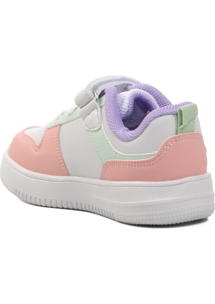 1603-B Beyaz-Pudra-Su Yeşili Bebek Sneaker