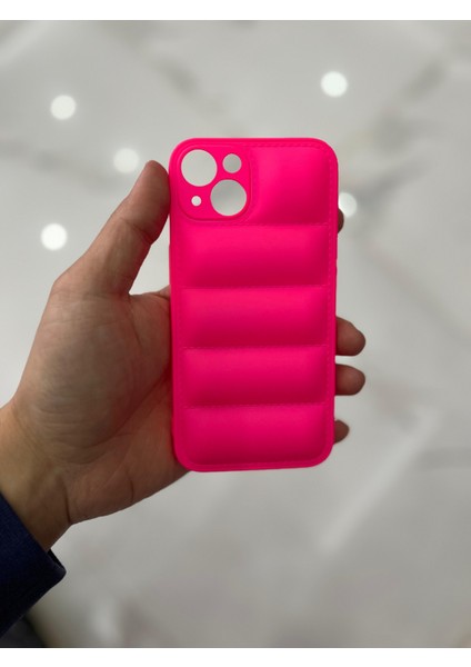 Apple iPhone 14 Uyumlu Şişme Puffer Silikon Telefon Kılıfı