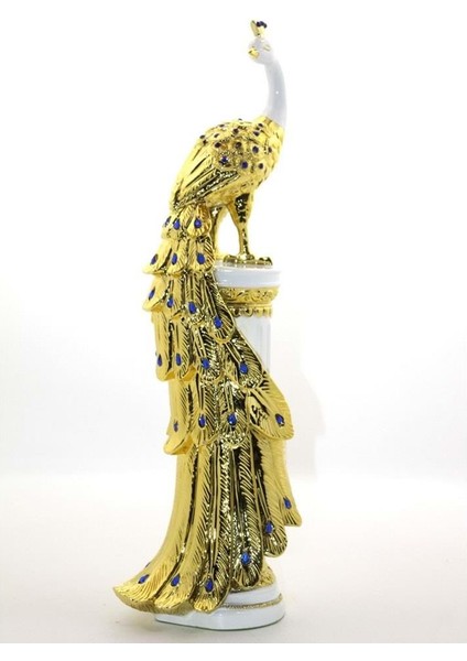 Polyester Tavuskuşu Figürü Biblo