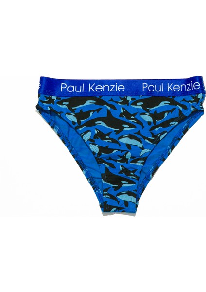 Kadın Slip Külot %95 Pamuk Nefes Alabilir Kumaş 1 Adet Oh Whale Desenli