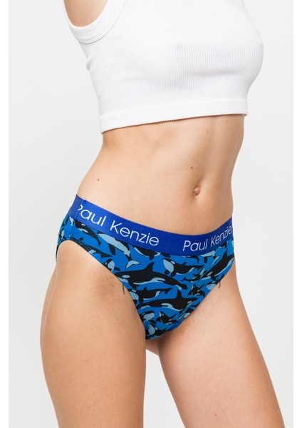 Kadın Slip Külot %95 Pamuk Nefes Alabilir Kumaş 1 Adet Oh Whale Desenli indirimleri