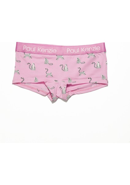 Paul Kenzie Desenli Kadın Boyshort Külot – Eco Characters – Lemur